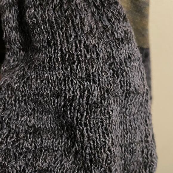 Free People Womens Sweater Peplum Polo Small Colorblock Open Knit Relaxed Boho - Picture 2 of 7